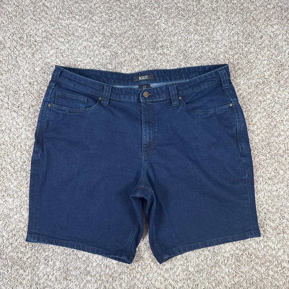 5.11 Tactical Shorts Mens 40 Dark Blue Denim‎ Stretch Tactical Utility Gorpcore